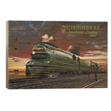 Penn RR Print On Wood by Larry Grossman - Multi-Color