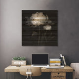 Peonies III, B&W Print On Wood by Magda Indigo - Multi-Color