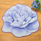 Blooming Peony Shaped Skid-Resistant Rug