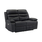 Peperomia Leather Match Power Double Reclining Loveseat