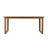 Pepple Outdoor Acacia Wood and Wicker Dining Set by Christopher Knight Home