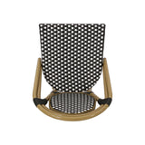 Pepple Outdoor Acacia Wood and Wicker Dining Set by Christopher Knight Home