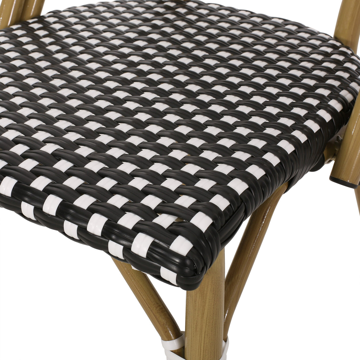 Pepple Outdoor Acacia Wood and Wicker Dining Set by Christopher Knight Home