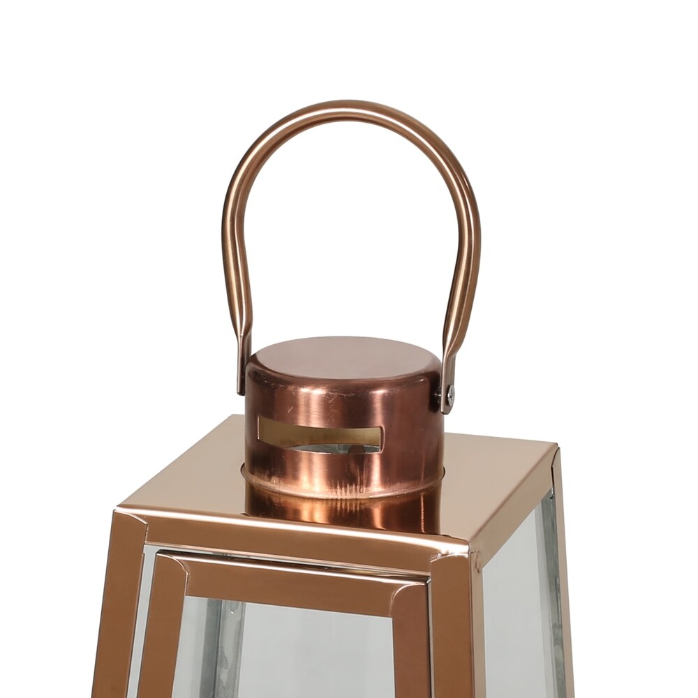 Peregrine Modern Stainless Steel Lantern Set by Christopher Knight Home