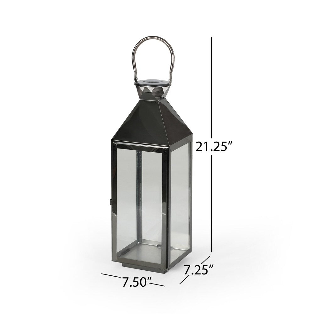 Peregrine Modern Stainless Steel Lantern Set by Christopher Knight Home