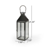 Peregrine Modern Stainless Steel Lantern Set by Christopher Knight Home