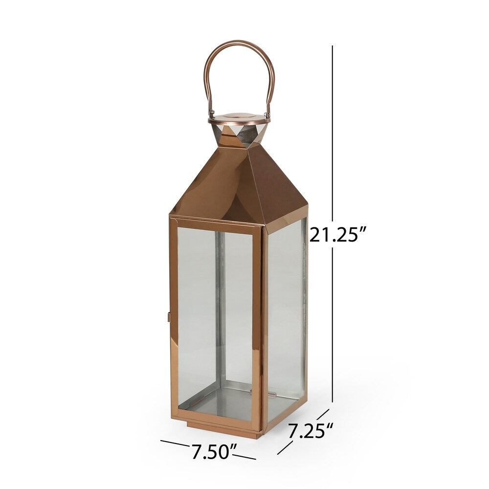 Peregrine Modern Stainless Steel Lantern Set by Christopher Knight Home