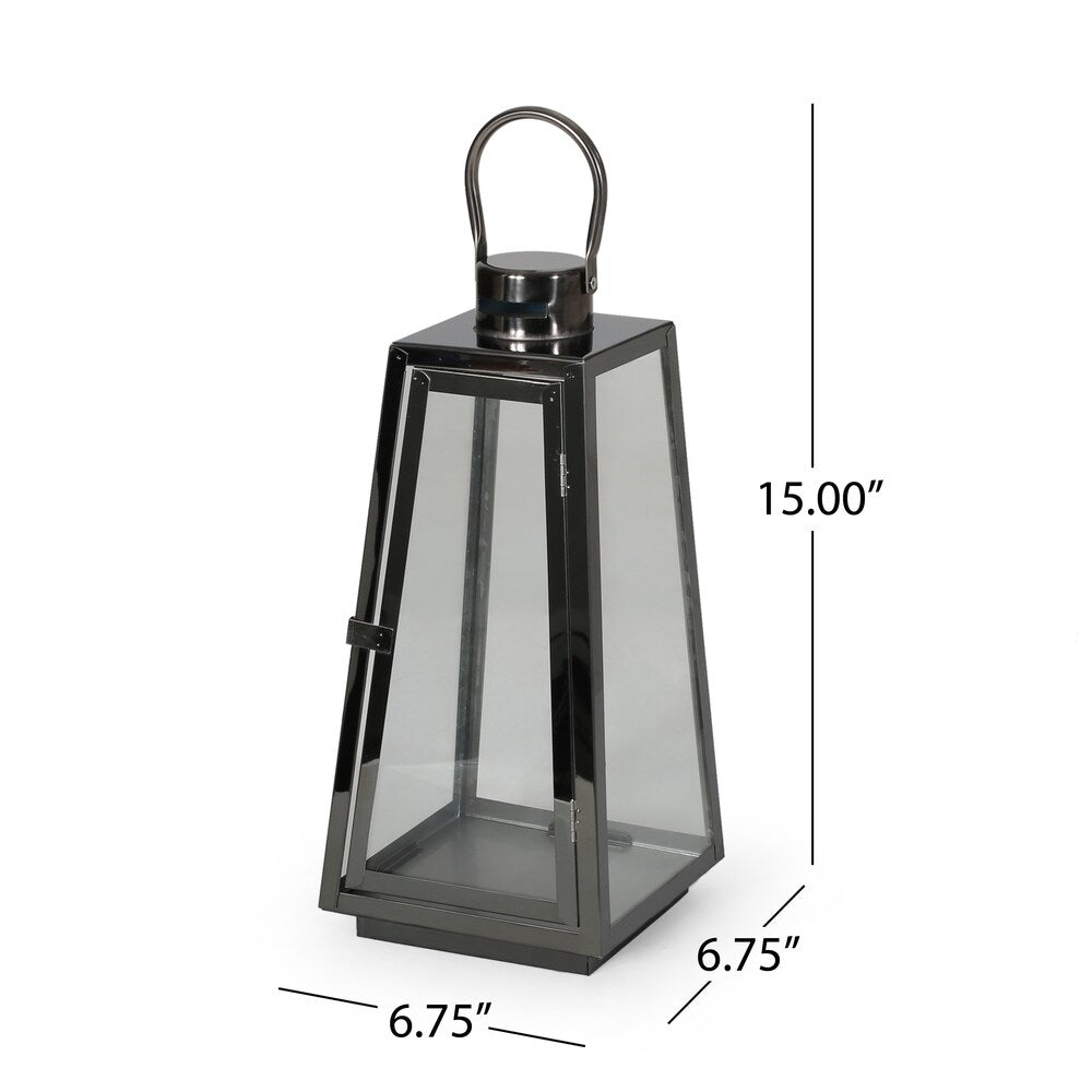 Peregrine Modern Stainless Steel Lantern Set by Christopher Knight Home