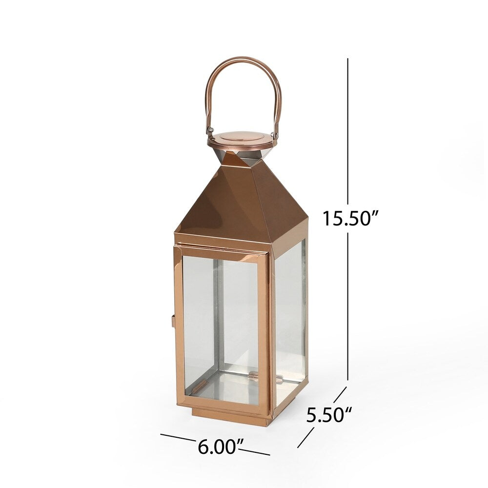 Peregrine Modern Stainless Steel Lantern Set by Christopher Knight Home