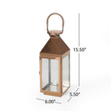 Peregrine Modern Stainless Steel Lantern Set by Christopher Knight Home