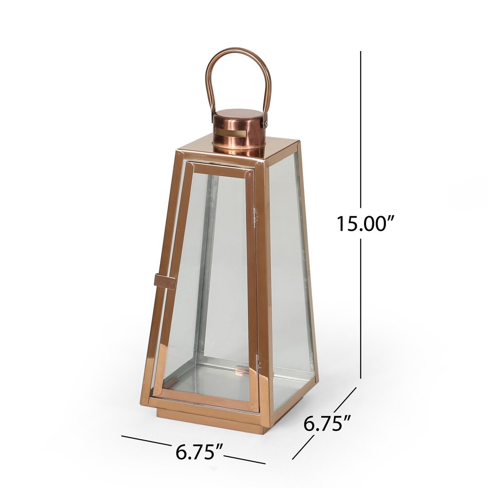 Peregrine Modern Stainless Steel Lantern Set by Christopher Knight Home