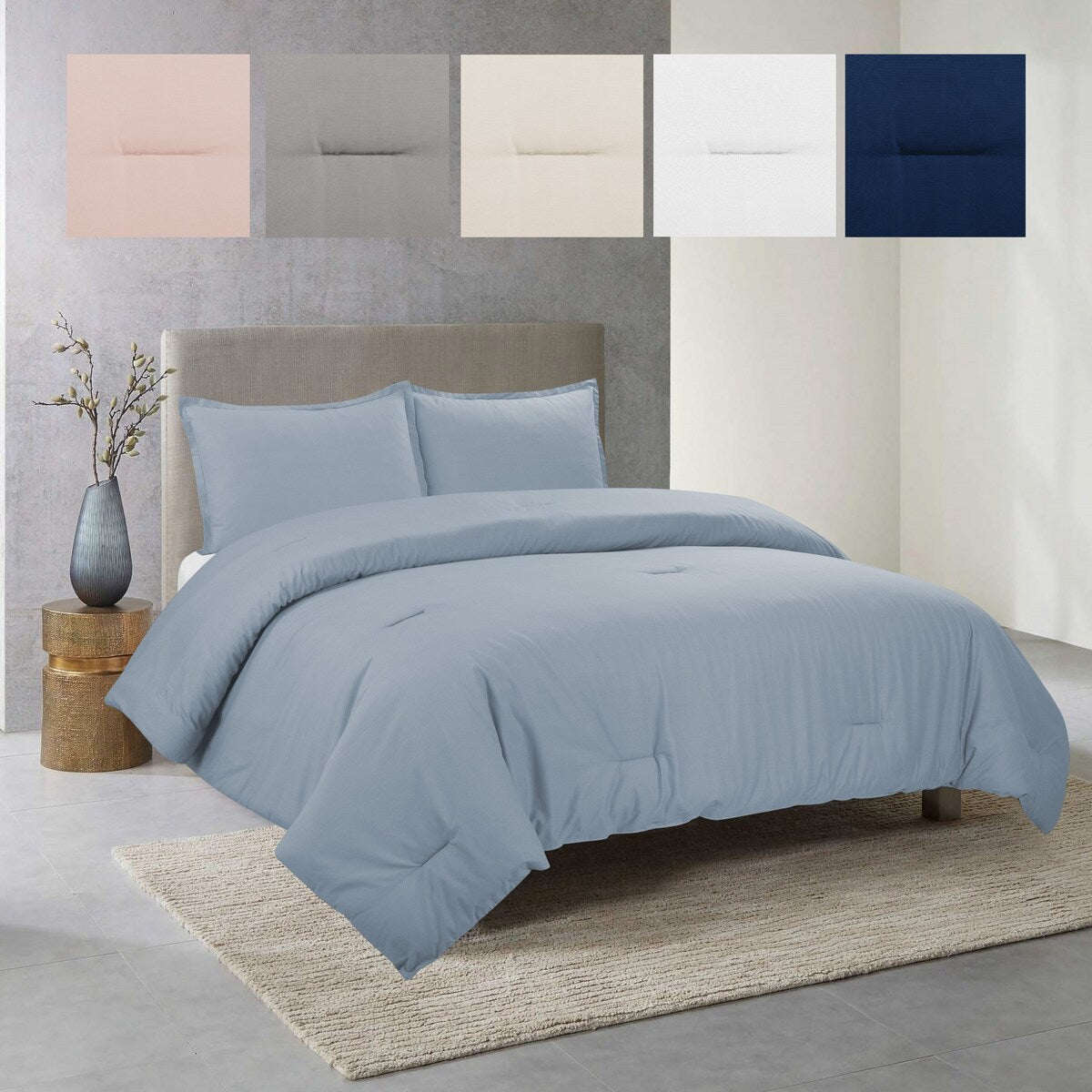 Perfectly Cotton Solid Color Comforter Sets
