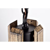 Perkins Matte Black 4-Light Open Cage Chandelier
