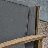 Perla Acacia Outdoor 5-seat Sectional Set by Christopher Knight Home