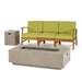 Perla Outdoor 5-piece Acacia Wood Sofa Fire Pit Set by Christopher Knight Home