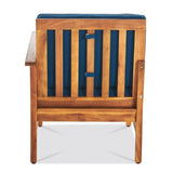 Perla Outdoor 5-piece Acacia Wood Sofa Fire Pit Set by Christopher Knight Home