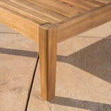Perla Outdoor Acacia Wood Chaise Lounge (Set of 4) by Christopher Knight Home