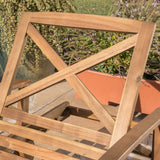 Perla Outdoor Acacia Wood Chaise Lounge by Christopher Knight Home