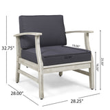 Perla Outdoor Acacia Wood Club Chair (Set of 2) by Christopher Knight Home - Set of 2