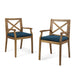 Perla Outdoor Acacia Wood Dining Chair (Set of 2) by Christopher Knight Home