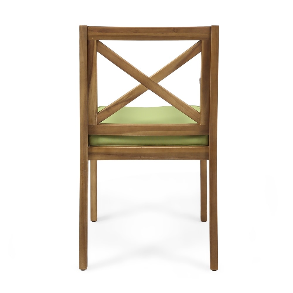 Perla Outdoor Acacia Wood Dining Chair (Set of 2) by Christopher Knight Home