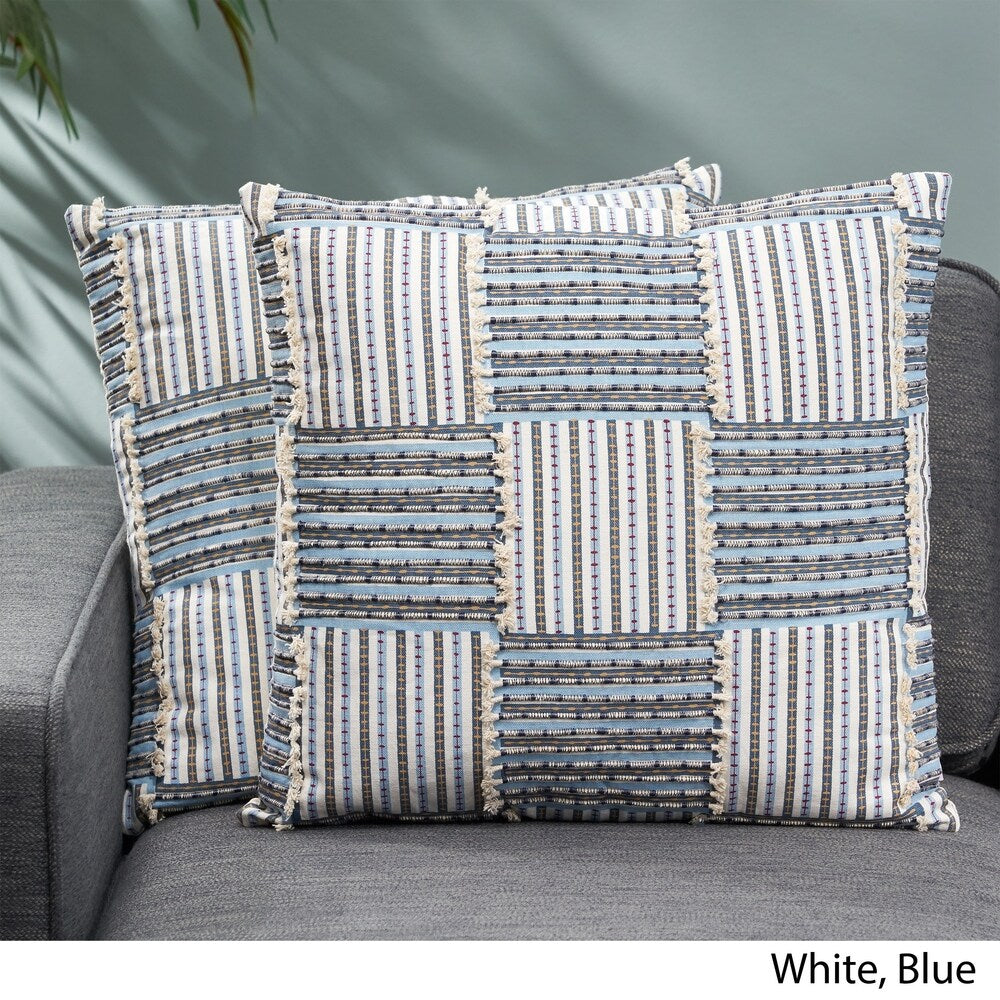 Perrotta Boho Handcrafted Fabric Pillow Cover by Christopher Knight Home