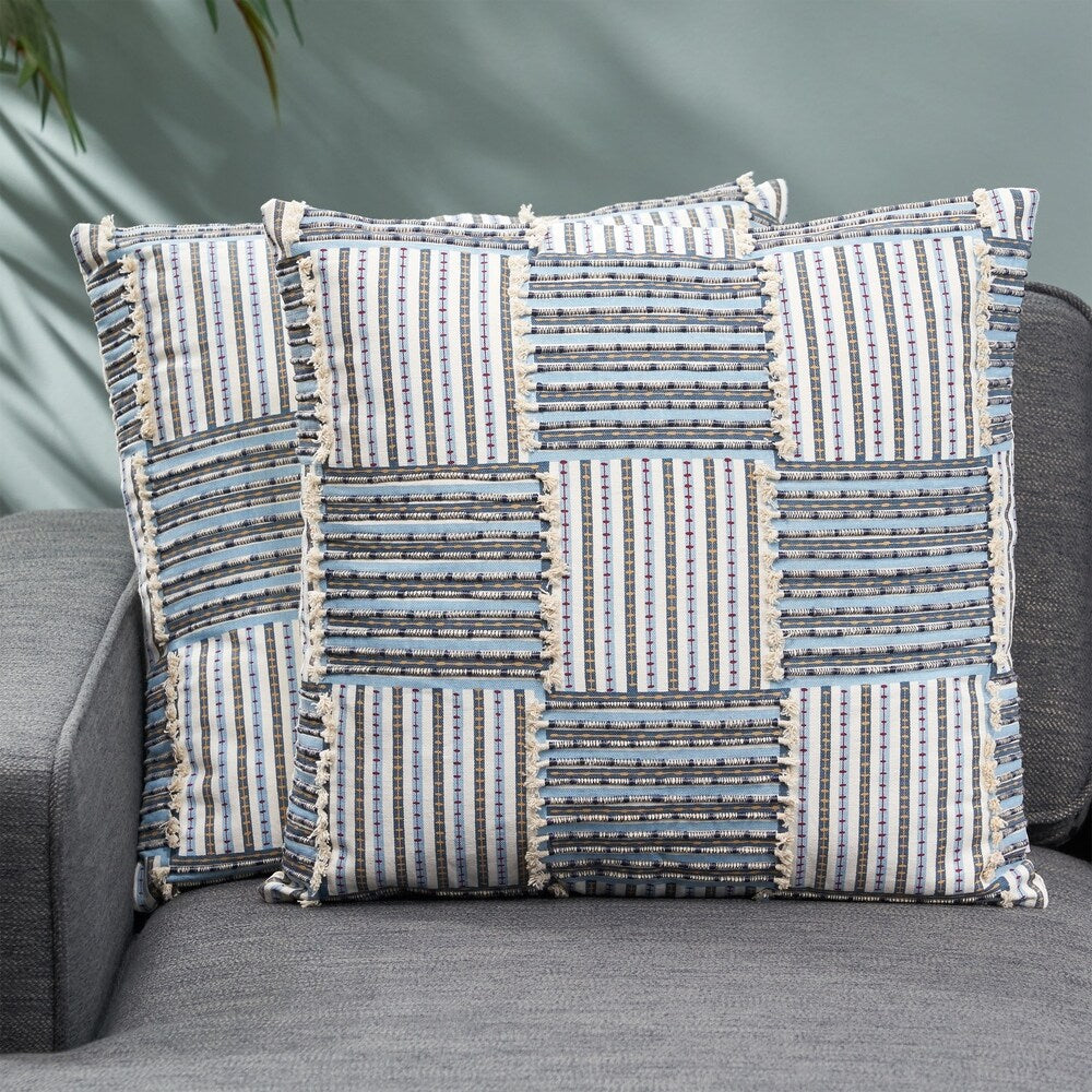 Perrotta Boho Handcrafted Fabric Pillow Cover by Christopher Knight Home