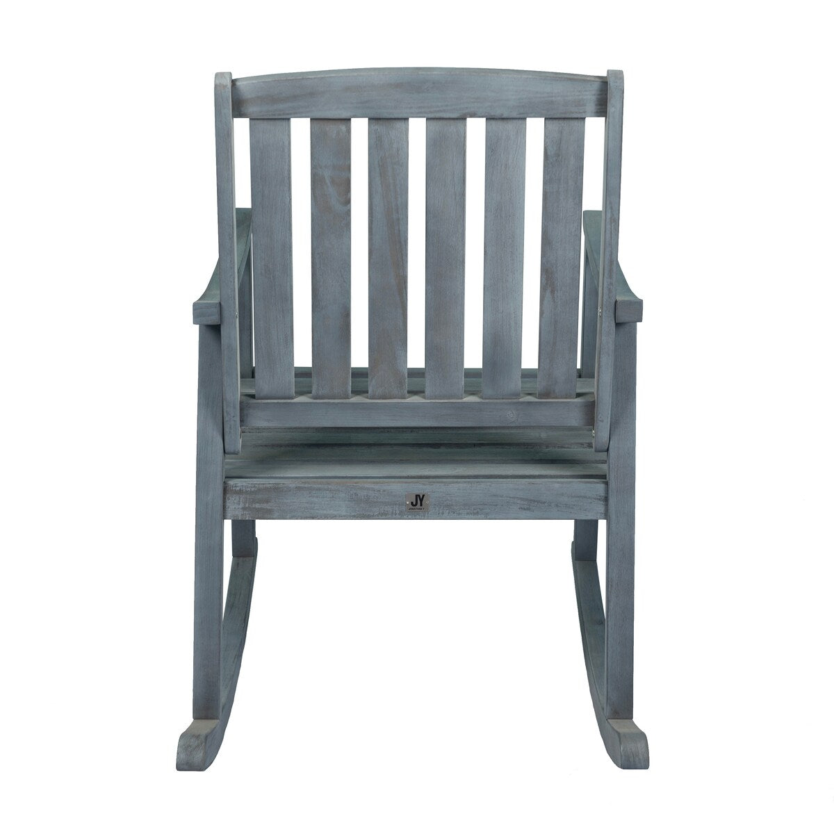 Perry Classic Slat-Back 300-Lbs Support Acacia Wood Patio Outdoor Rocking Chair, by JONATHAN Y - 22.4"