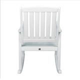 Perry Classic Slat-Back 300-Lbs Support Acacia Wood Patio Outdoor Rocking Chair, by JONATHAN Y - 22.4"