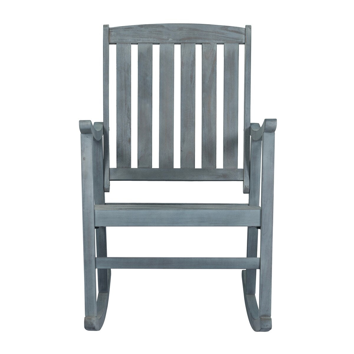 Perry Classic Slat-Back 300-Lbs Support Acacia Wood Patio Outdoor Rocking Chair, by JONATHAN Y - 22.4"
