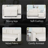 Perry Modern Reversible Sectional Sofa with Storage Chaise, Pullout Sleeper Sofa Couch Bed for Living Room