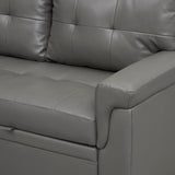 Perry Modern Reversible Sectional Sofa with Storage Chaise, Pullout Sleeper Sofa Couch Bed for Living Room