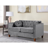 Persaud velvet Kitts Classic Chesterfield Loveseat and Chair Set