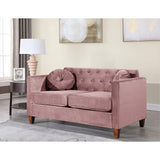 Persaud velvet Kitts Classic Chesterfield Loveseat and Chair Set