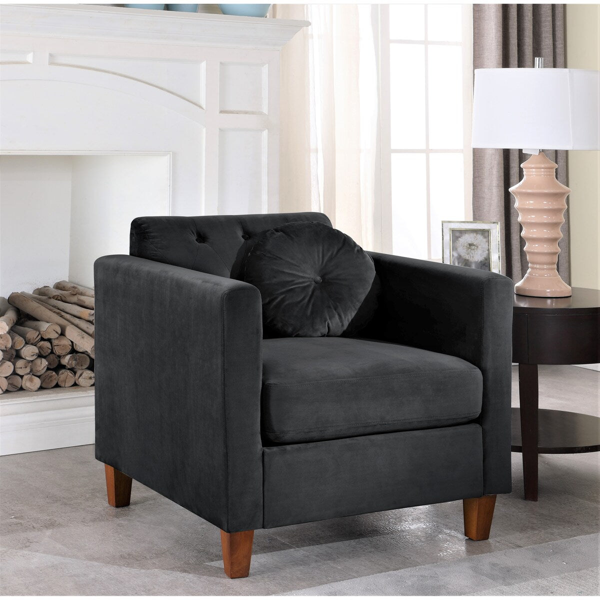 Persaud velvet Kitts Classic Chesterfield Loveseat and Chair Set