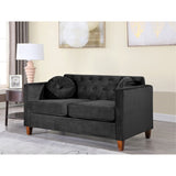 Persaud velvet Kitts Classic Chesterfield Loveseat and Chair Set