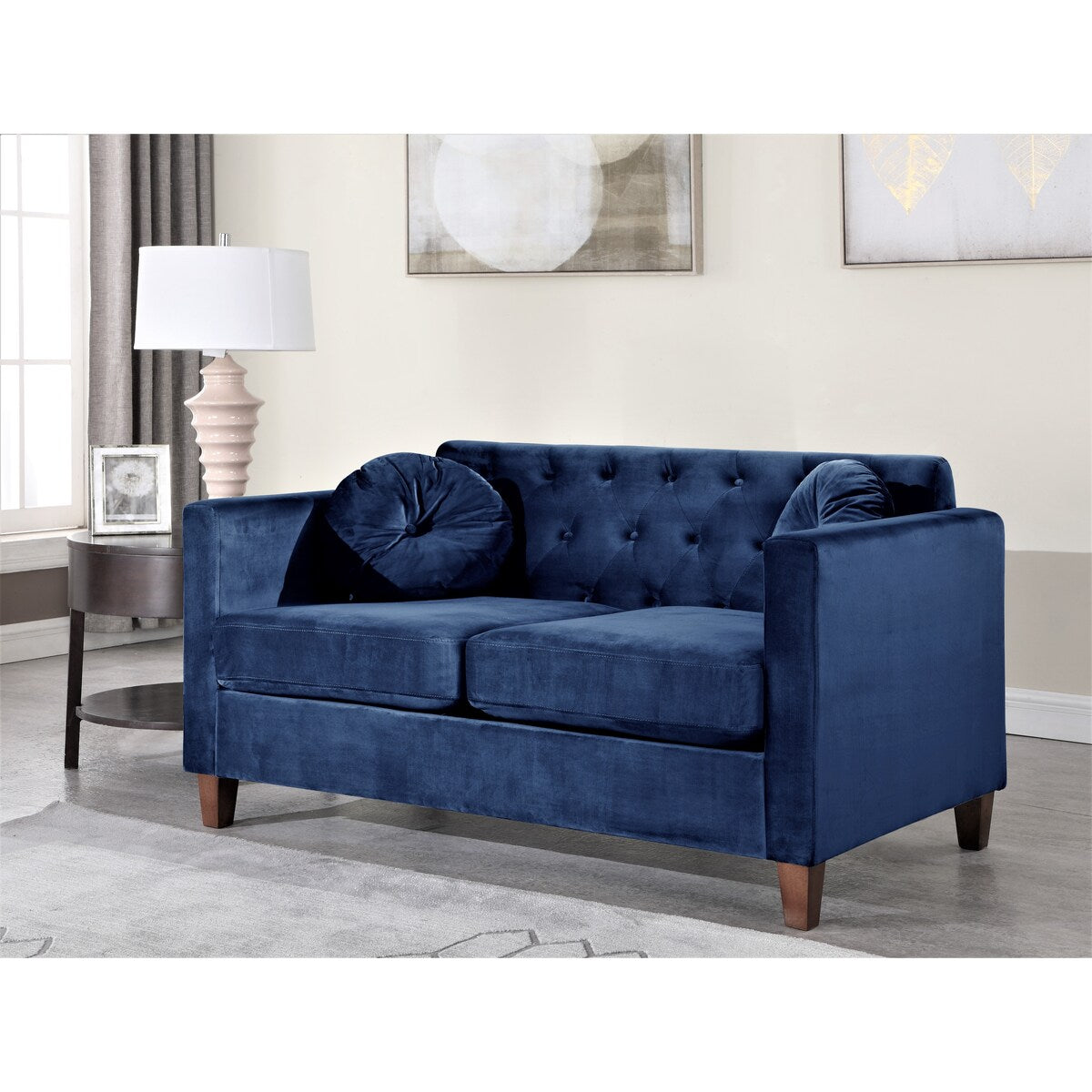 Persaud velvet Kitts Classic Chesterfield Loveseat and Chair Set