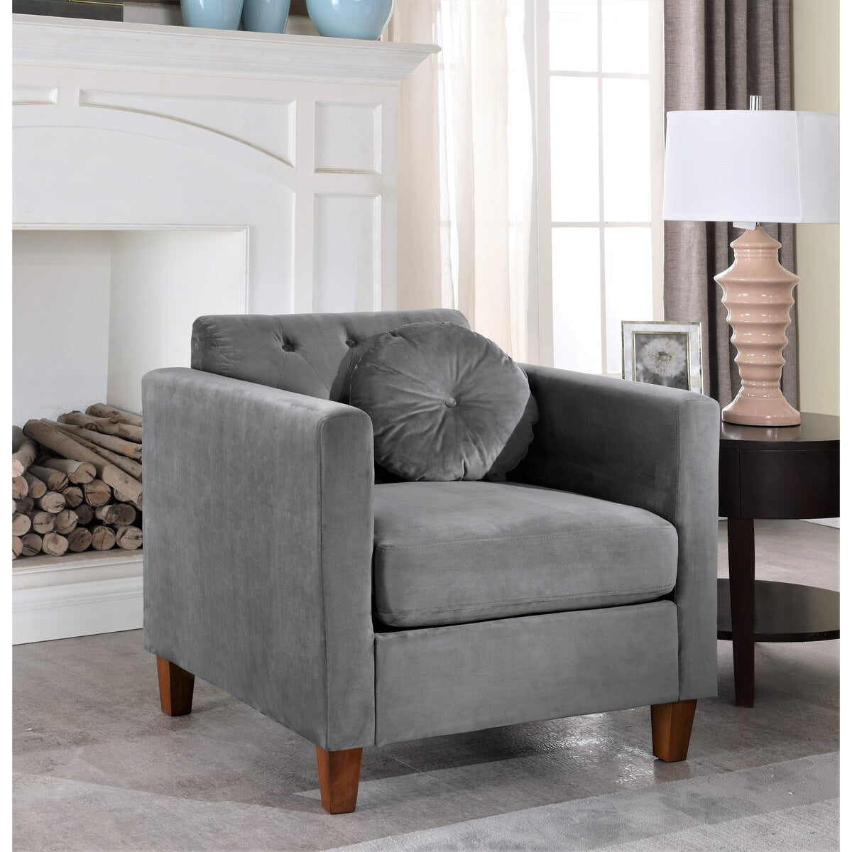 Persaud velvet Kitts Classic Chesterfield Loveseat and Chair Set