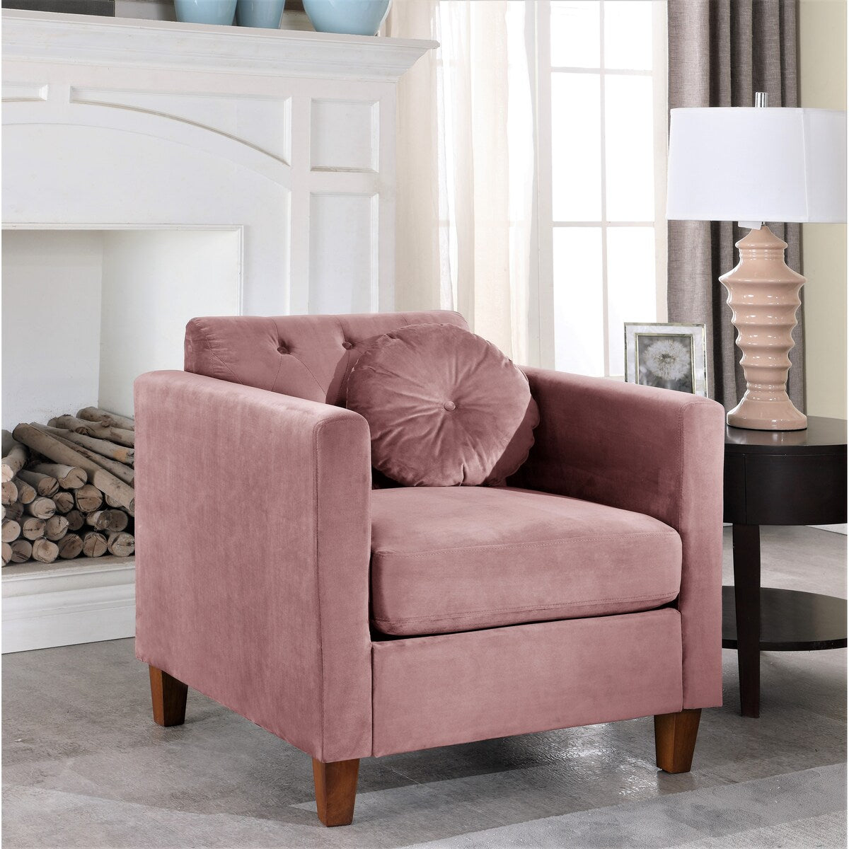 Persaud velvet Kitts Classic Chesterfield Loveseat and Chair Set