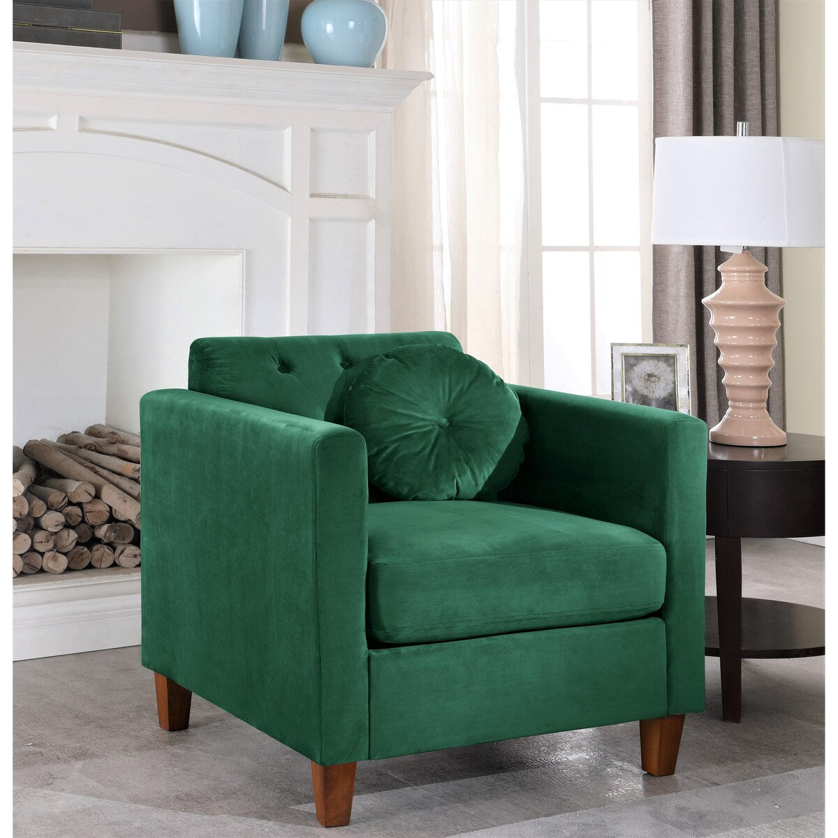 Persaud velvet Kitts Classic Chesterfield Loveseat and Chair Set