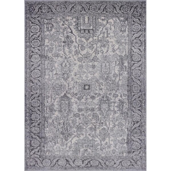 Persian Area Oriental Grey 5x7 Rug - 5'2" x 7'2"