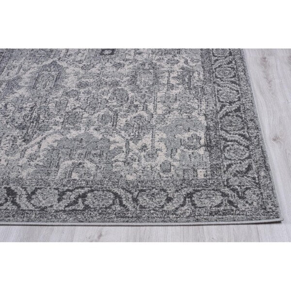 Persian Area Oriental Grey 5x7 Rug - 5'2" x 7'2"