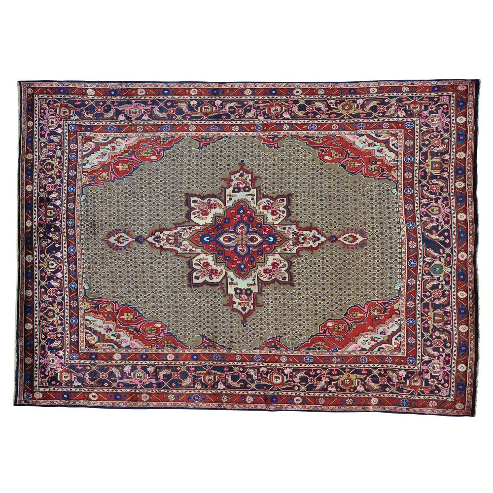Persian Hamadan Camel Hair Wool Hand Knotted Oriental Rug