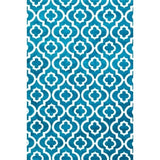 Persian Rugs 3028 Turquoise Moroccan Trellis Area Rug 5x7 - 5'2" x 7'2"