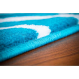 Persian Rugs 3028 Turquoise Moroccan Trellis Area Rug 5x7 - 5'2" x 7'2"