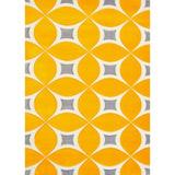 Persian Rugs Carved Modern Abstract Mango Colored Area Rug - 5'2" x 7'2"