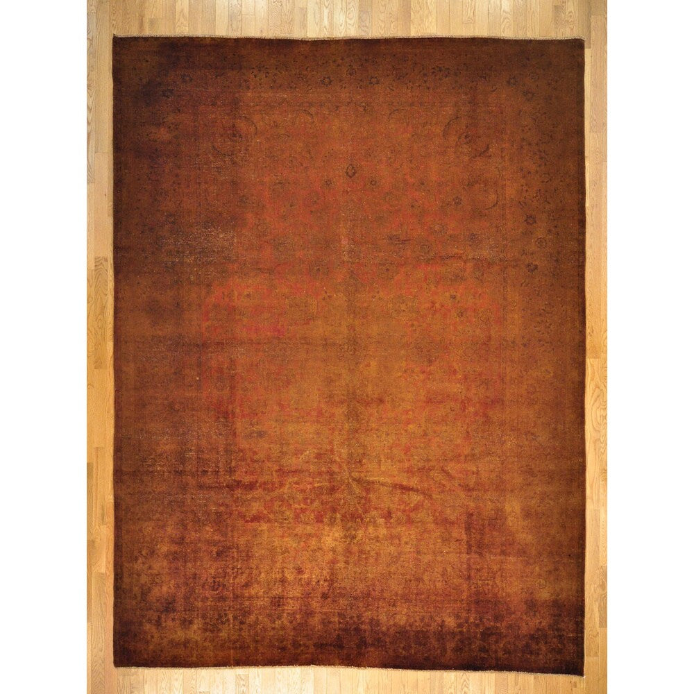 Persian Tabriz Hand-knotted Oriental Rug 100-percent Wool Rug (9'10 x 13'1)