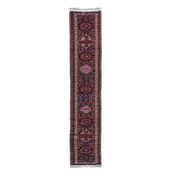 Shahbanu Rugs Blue/ Multicolor Persian Yalameh Hand-knotted Wool Runner Rug (2'7 x 12'7)