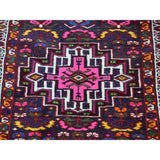 Shahbanu Rugs Blue/ Multicolor Persian Yalameh Hand-knotted Wool Runner Rug (2'7 x 12'7)