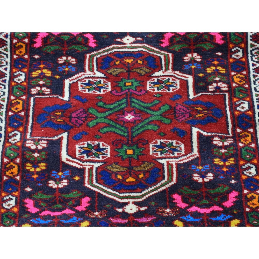 Shahbanu Rugs Blue/ Multicolor Persian Yalameh Hand-knotted Wool Runner Rug (2'7 x 12'7)
